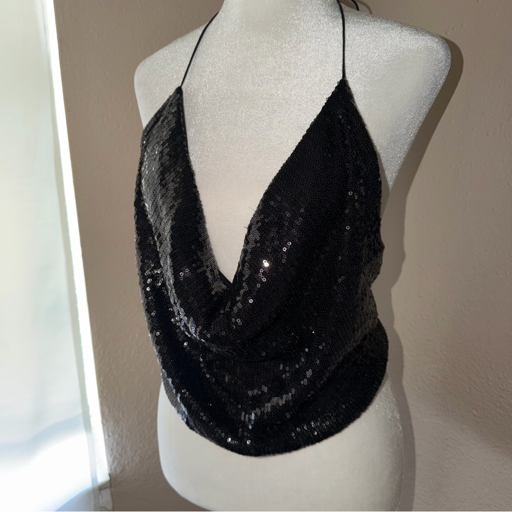 INDAH Sequin Halter Top - Picture 3 of 10